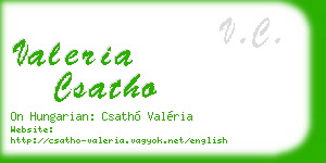valeria csatho business card